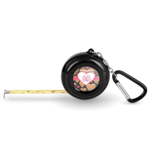 Custom Hearts Pocket Tape Measure - 6 Ft w/ Carabiner Clip (Personalized)