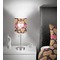 Hearts 7 inch drum lamp shade - in room