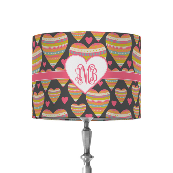 Custom Hearts 8" Drum Lamp Shade - Fabric (Personalized)