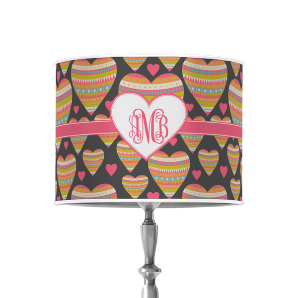 Custom Hearts 8" Drum Lamp Shade - Poly-film (Personalized)