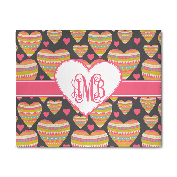 Custom Hearts 8' x 10' Indoor Area Rug (Personalized)