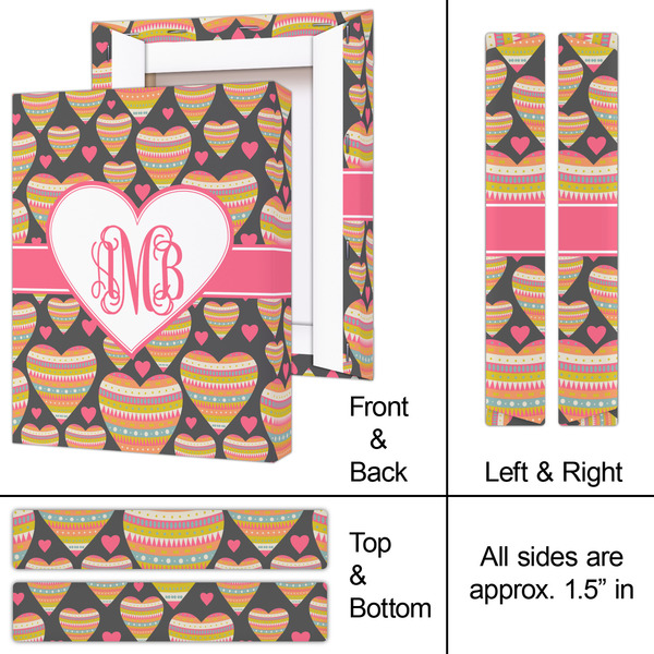 Hearts 8x10 - Canvas Print - Approval