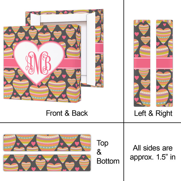 Hearts 8x8 - Canvas Print - Approval