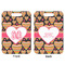 Hearts Aluminum Luggage Tag (Front + Back)