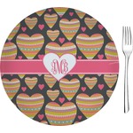 Hearts 8" Glass Appetizer / Dessert Plates - Single or Set (Personalized)