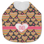 Hearts Jersey Knit Baby Bib w/ Monogram