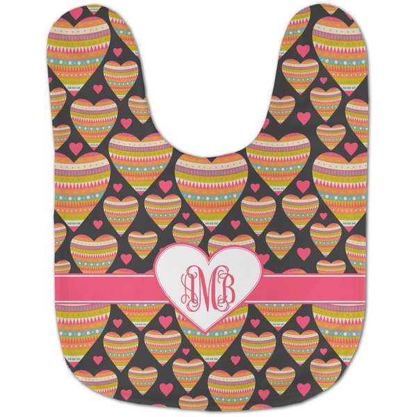 Hearts Baby Bib - AFT flat