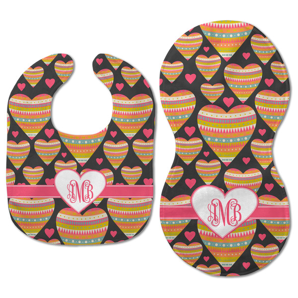 Hearts Baby Bib & Burp Set - Approval (new bib & burp)