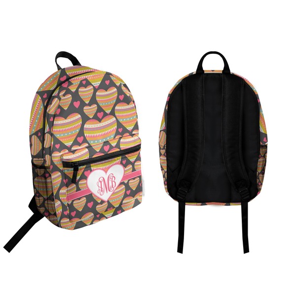 Hearts Backpack front and back - Apvl