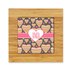 Hearts Bamboo Trivet with Ceramic Tile Insert (Personalized)