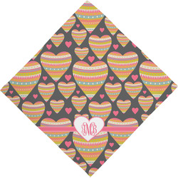 Hearts Dog Bandana Scarf w/ Monogram