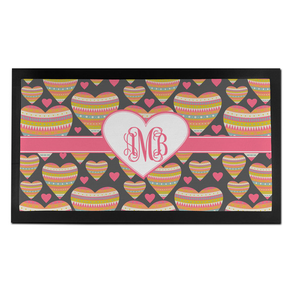 Custom Hearts Bar Mat - Small (Personalized)