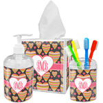 Hearts Acrylic Bathroom Accessories Set w/ Monogram