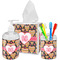 Hearts Acrylic Bathroom Accessories Set w/ Monogram
