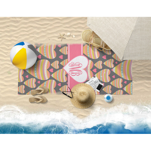 Hearts Beach Towel Lifestyle