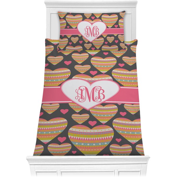 Custom Hearts Comforter Set - Twin (Personalized)