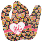 Hearts Baby Bib w/ Monogram