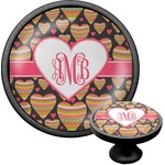 Hearts Cabinet Knob (Black) (Personalized)