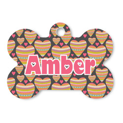 Hearts Bone Shaped Dog ID Tag (Personalized)