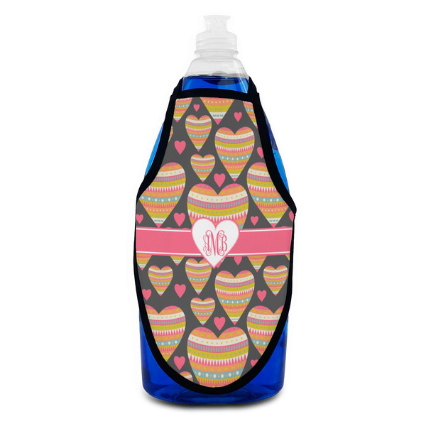 Hearts Bottle Apron - Soap - FRONT