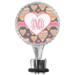 Hearts Wine Bottle Stopper (Personalized)