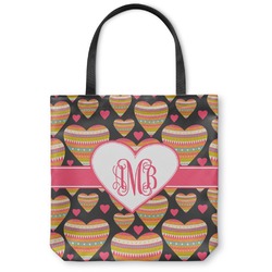 Hearts Canvas Tote Bag - Medium - 16"x16" (Personalized)