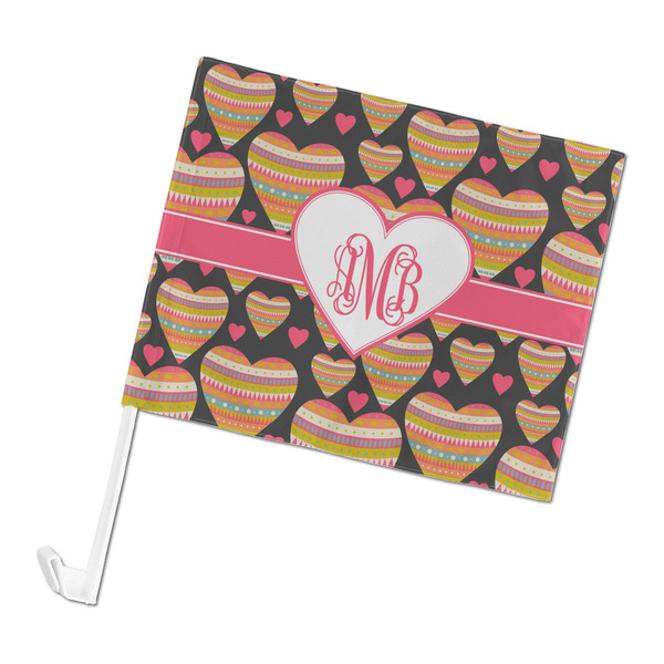 Custom Hearts Car Flag - Large (Personalized)