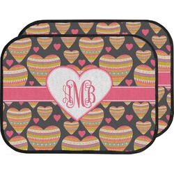 Hearts Car Floor Mats (Back Seat) (Personalized)