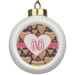 Hearts Ceramic Ball Ornament (Personalized)