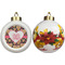 Hearts Ceramic Christmas Ornament - Poinsettias (APPROVAL)