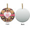 Hearts Ceramic Flat Ornament - Circle Front & Back (APPROVAL)