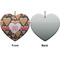 Hearts Ceramic Flat Ornament - Heart Front & Back (APPROVAL)