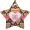Hearts Ceramic Flat Ornament - Star (Front)