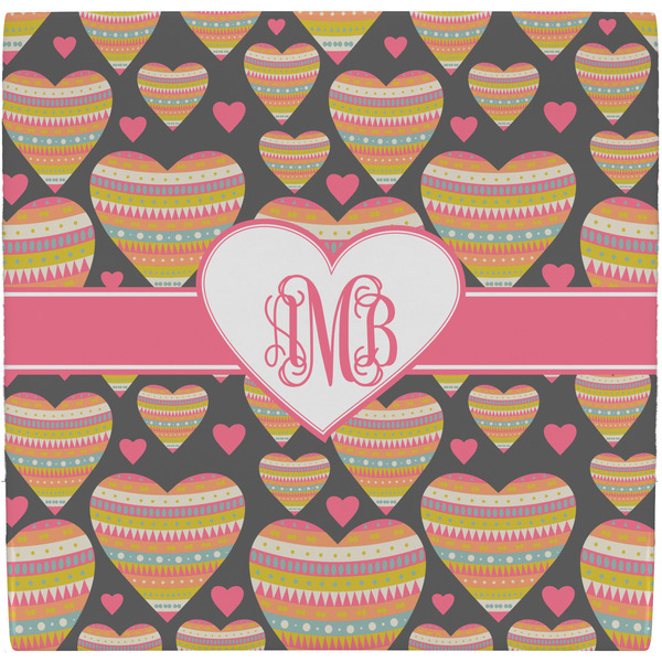 Custom Hearts Ceramic Tile Hot Pad (Personalized)