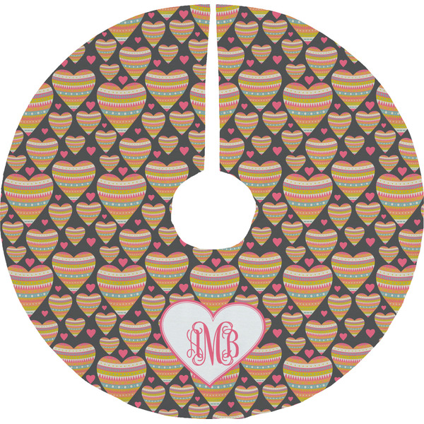 Custom Hearts Tree Skirt (Personalized)