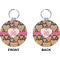 Hearts Circle Keychain (Front + Back)