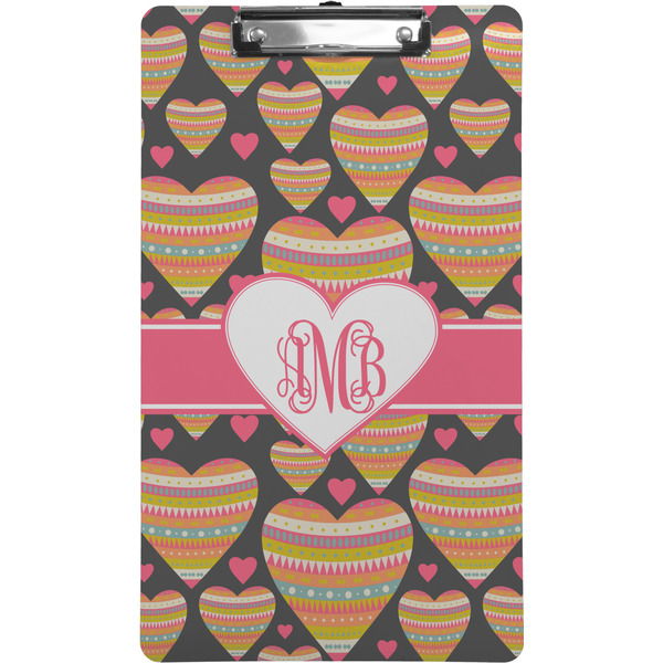 Custom Hearts Clipboard (Legal Size) w/ Monogram