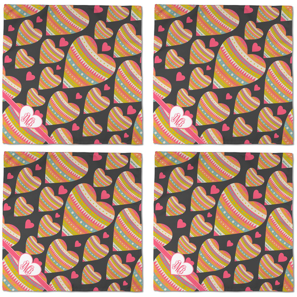 Hearts Cloth Napkins - Personalized Dinner (APPROVAL) Set of 4