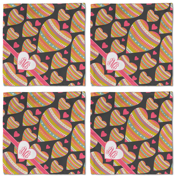 Hearts Cloth Napkins - Personalized Lunch (APPROVAL) Set of 4