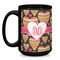 Hearts Coffee Mug - 15 oz - Black