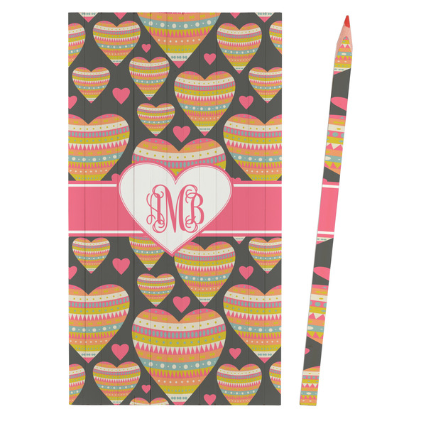 Hearts Colored Pencils - Front View