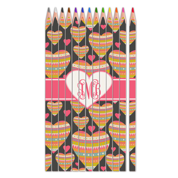 Custom Hearts Colored Pencils (Personalized)