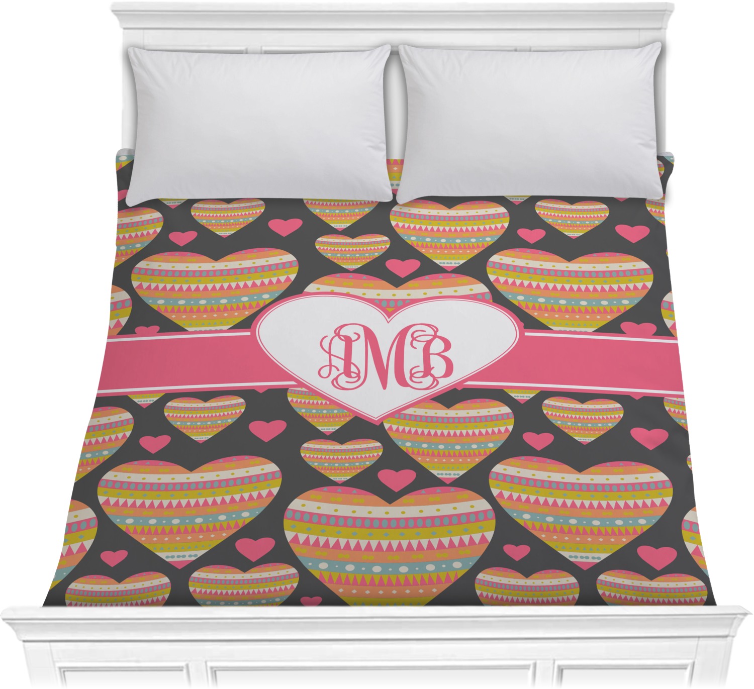 Hearts Comforter Full / Queen (Personalized) YouCustomizeIt