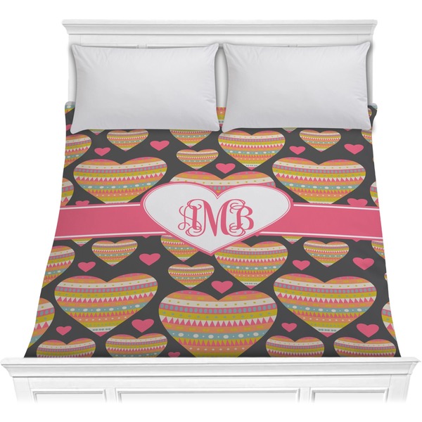 Custom Hearts Comforter - Full / Queen (Personalized)