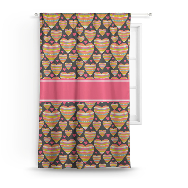 Custom Hearts Curtain - 50"x84" Panel