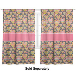 Hearts Curtain Panel - Custom Size