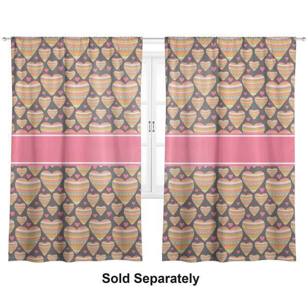 Hearts Curtains Double