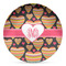 Hearts Microwave Safe Plastic Plate - Composite Polymer (Personalized)