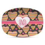 Hearts Plastic Platter - Microwave & Oven Safe Composite Polymer (Personalized)