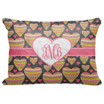 Hearts Decorative Baby Pillowcase - 16"x12" w/ Monogram